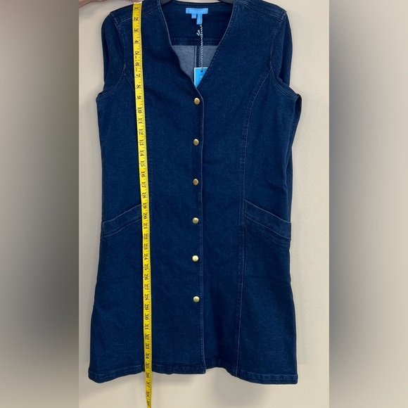 NWT Draper James Colbie Button Front Denim Dress- NO Belt - Picture 3 of 10